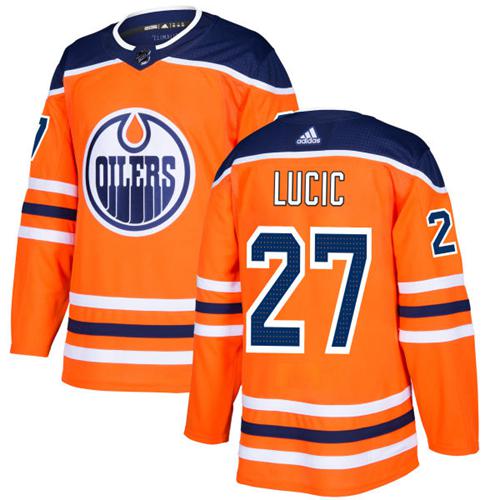 Adidas Edmonton Oilers #27 Milan Lucic Orange Home Authentic Stitched Youth NHL Jersey->youth nhl jersey->Youth Jersey
